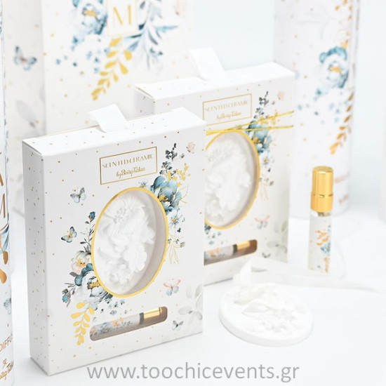 Κεραμικό και αρωματικά έλαια baccarat μπλε λουλούδια 5ml ST00886